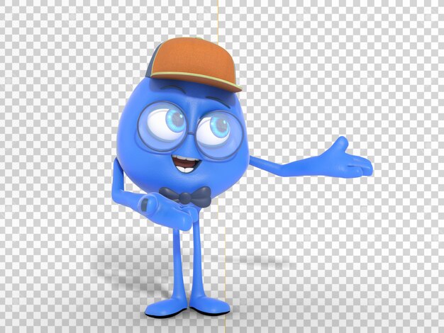 PSD  3d character mascot illustration 