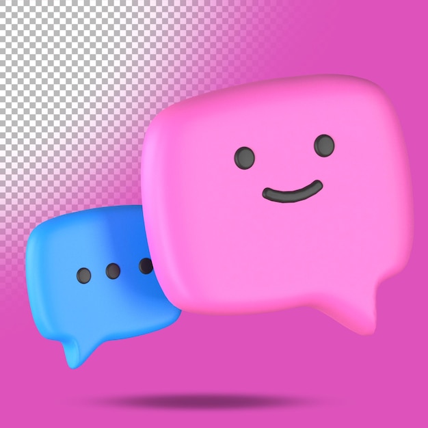 3d chat bubble. Three dimensional render illustration.