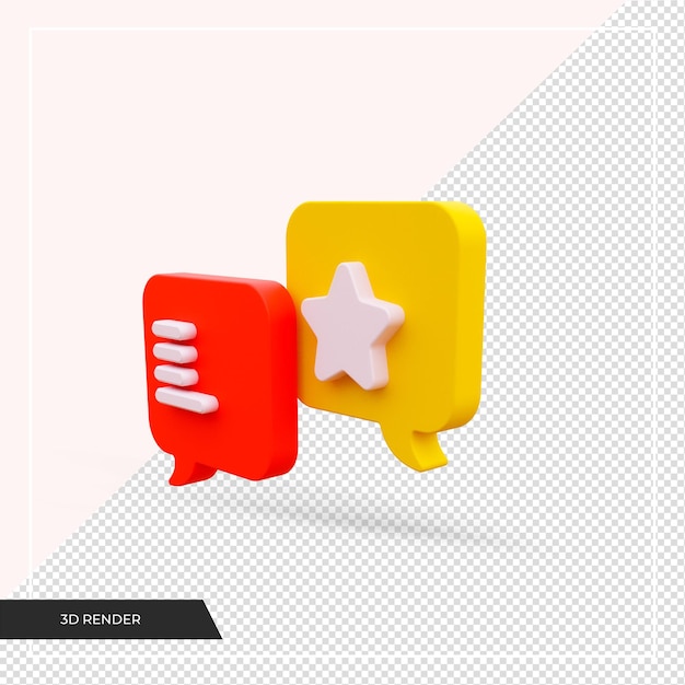 3d chat icon isolated