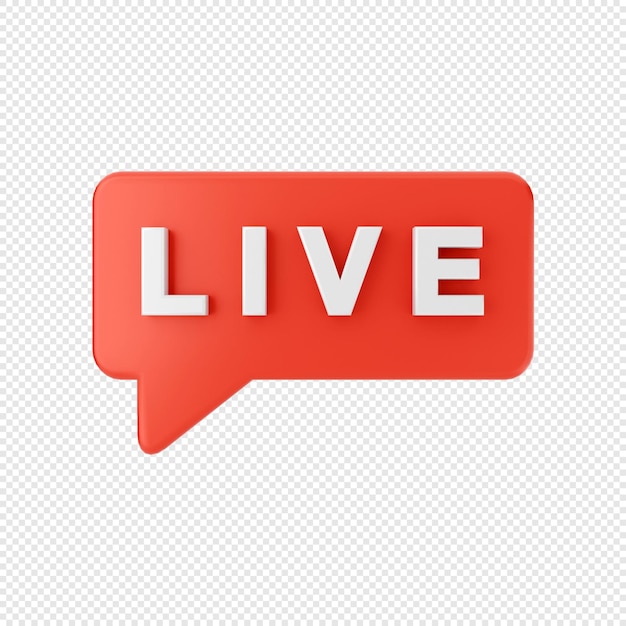 3D chat icon live stream