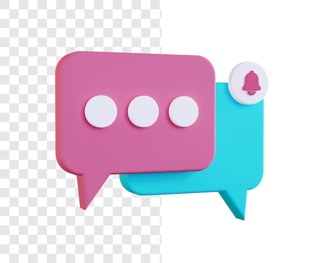 3d chat illustration concept