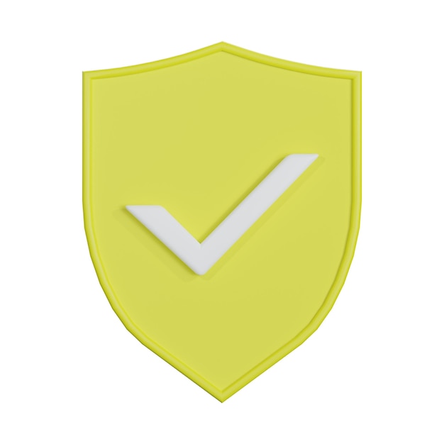 PSD a 3d checkmark shield security icon