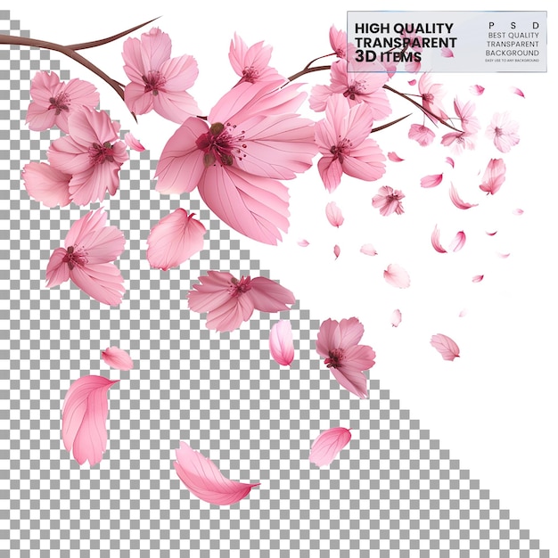 3D cherry blossom leaf icon a colorful 3D cherry blossom leaf on transparent background