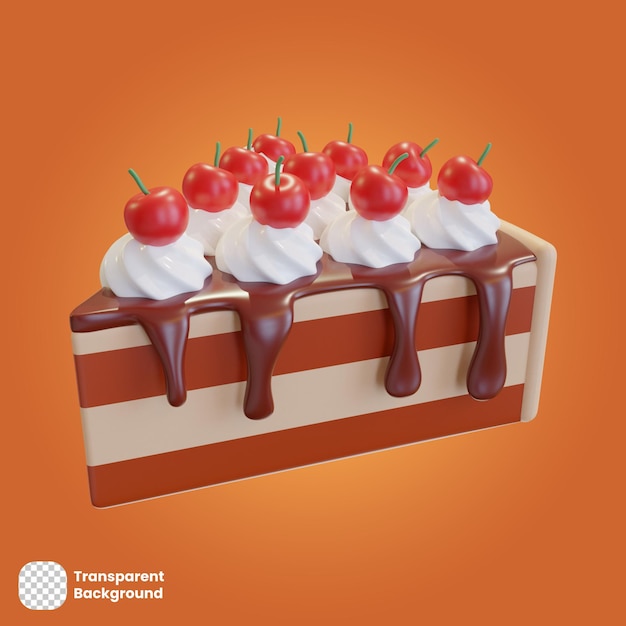 3D Cherry and Creamy Cake