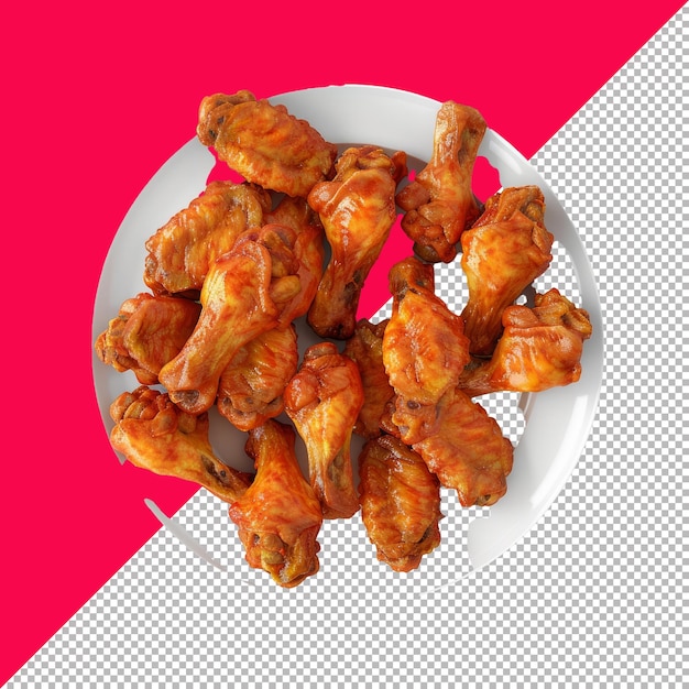 PSD 3d chicken wings on transparent background png psd