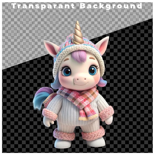 PSD 3d children39s plush unicorn