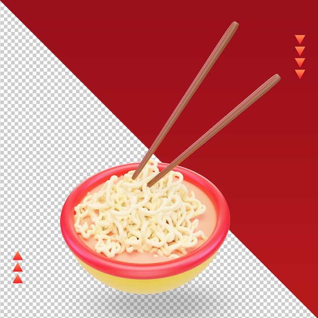 3d chinese new year Noodles icon rendering Top view