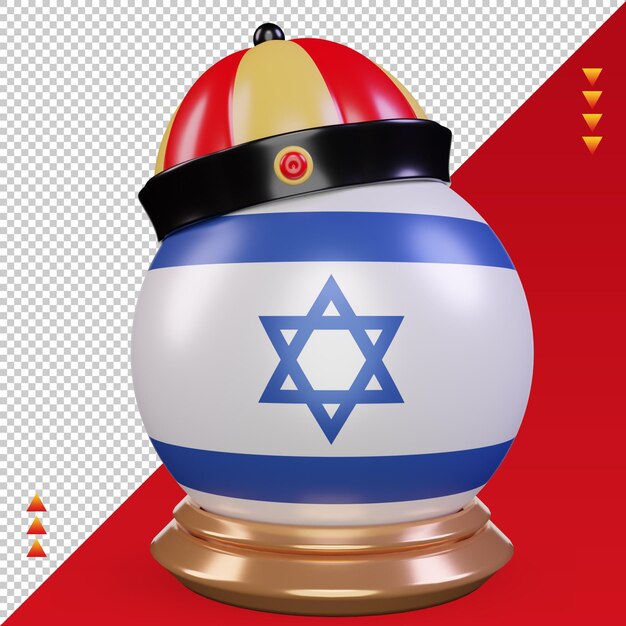 3d chinese newyear Israel flag rendering front view