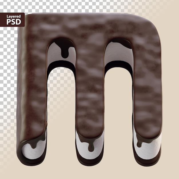 3d chocolate cake letter M