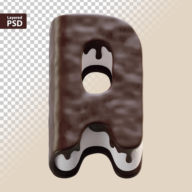 3d chocolate cake letter A