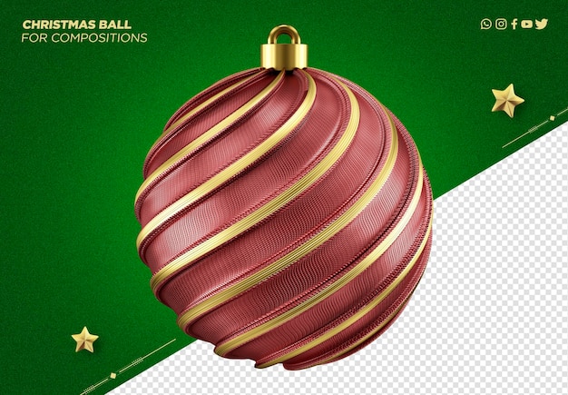 3d christmas ball for christmas decoration