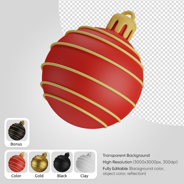 3d Christmas ball