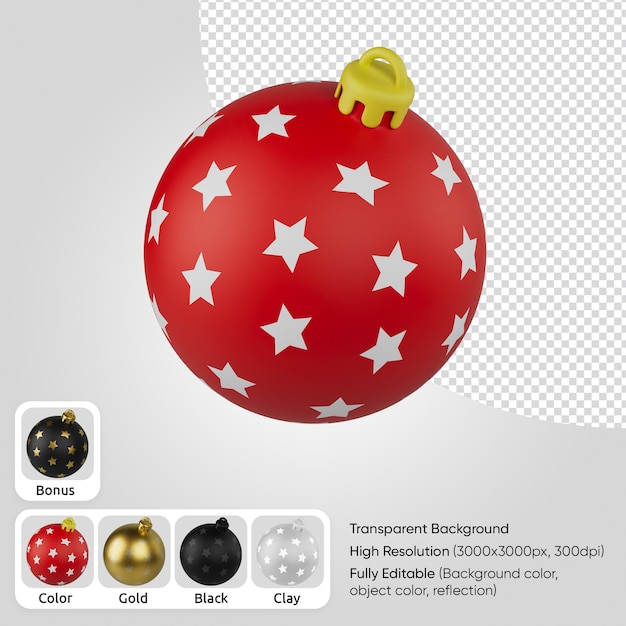 3d Christmas ball