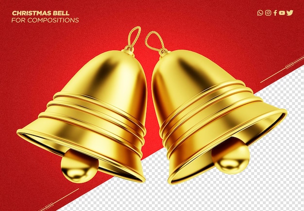 3d christmas bell for compositions