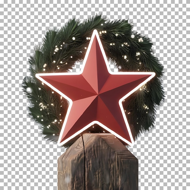 PSD 3d christmas decoration isolated on a transparent background