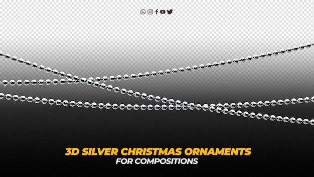 3d Christmas elements for social media ad compositions