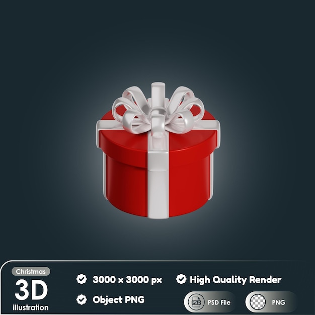 3d Christmas Gift Box