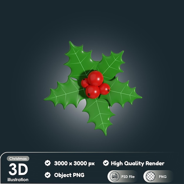 3d Christmas Mistletoe