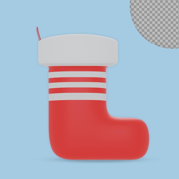 3d christmas socks rendering design isolated