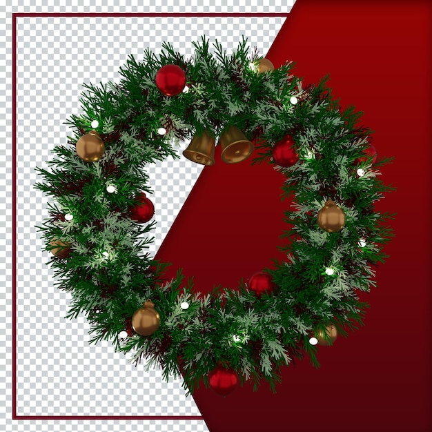 3D christmas wreath for composition