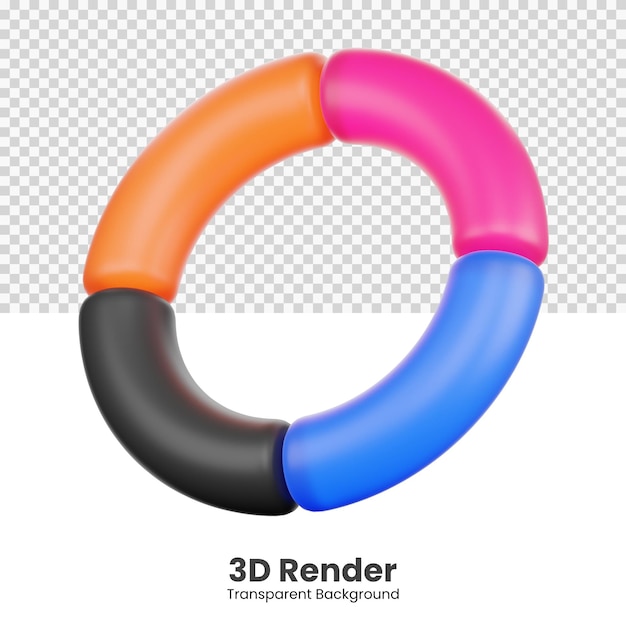 3d Circle Diagram for Infographic Design Illustration