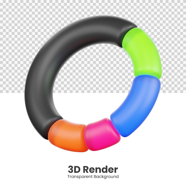 3d Circle Diagram for Infographic Design Illustration