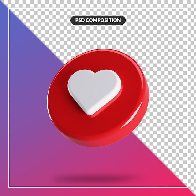 3d circle glossy like Instagram icon isolated