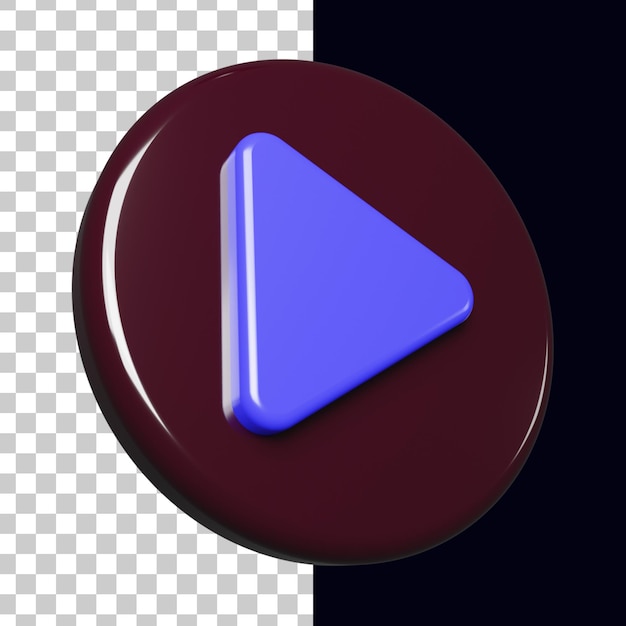 3d circle with play icon