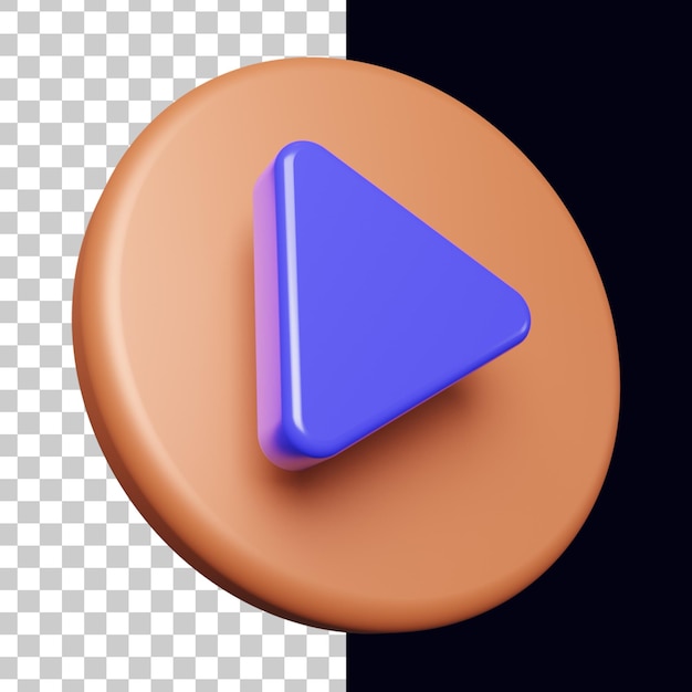 3d circle with play icon