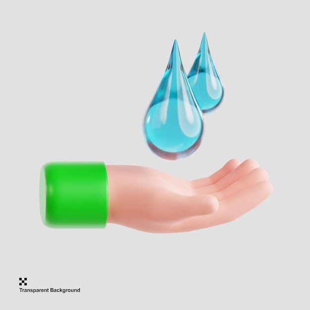 3D Clean Drinking Water Charity Icon