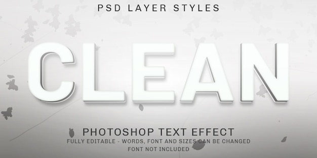 3d clean editable text style effect