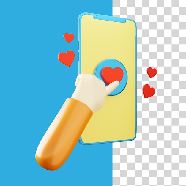 3d click on rating button illustration