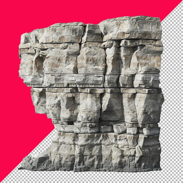 3D Cliffs on Transparent Background PNG PSD