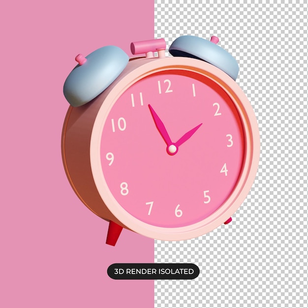 3d clock icon isolated