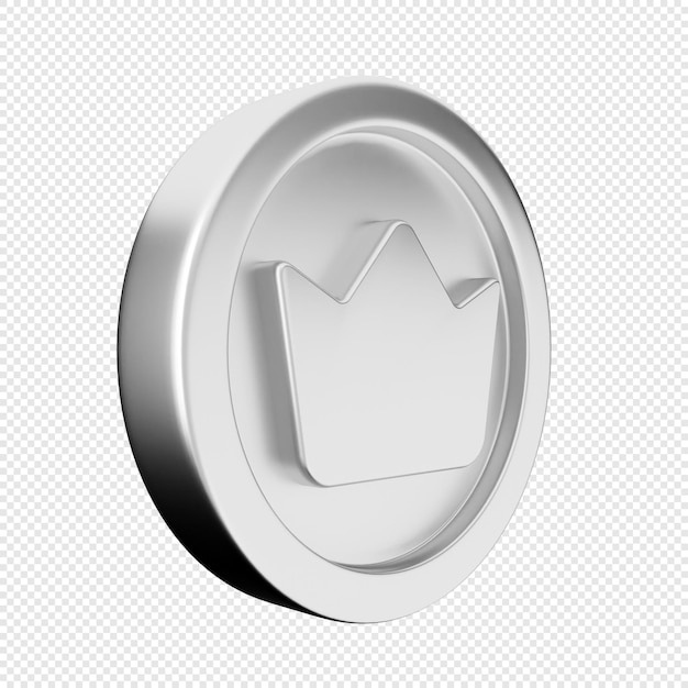 3d coin gold silver bronze icon illustration render