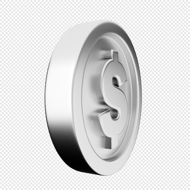 PSD 3d coin gold silver bronze icon illustration render