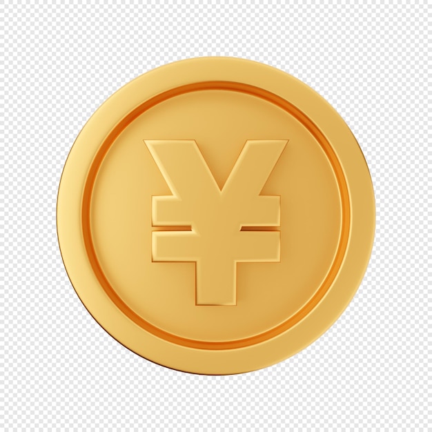 3d coin gold yen