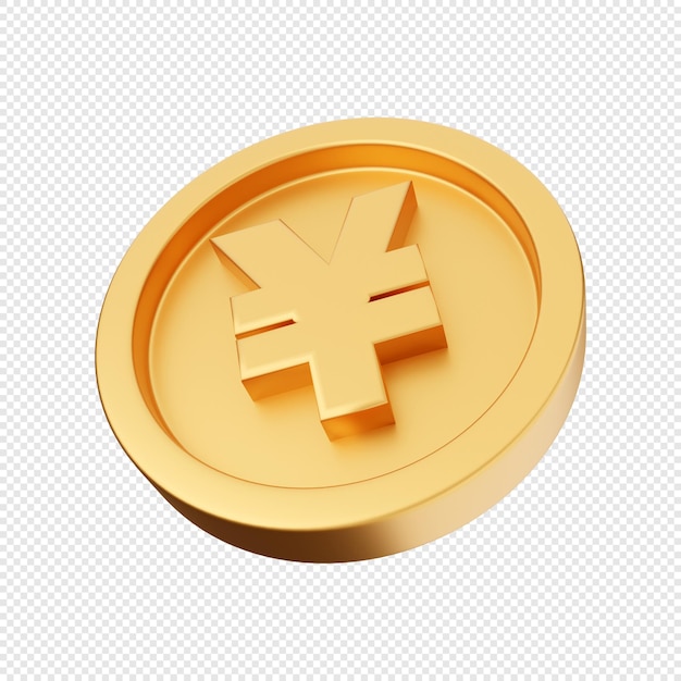 3d coin gold yen