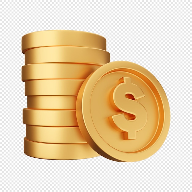 3d coins gold dollar