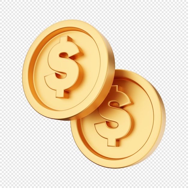 3d coins gold dollar