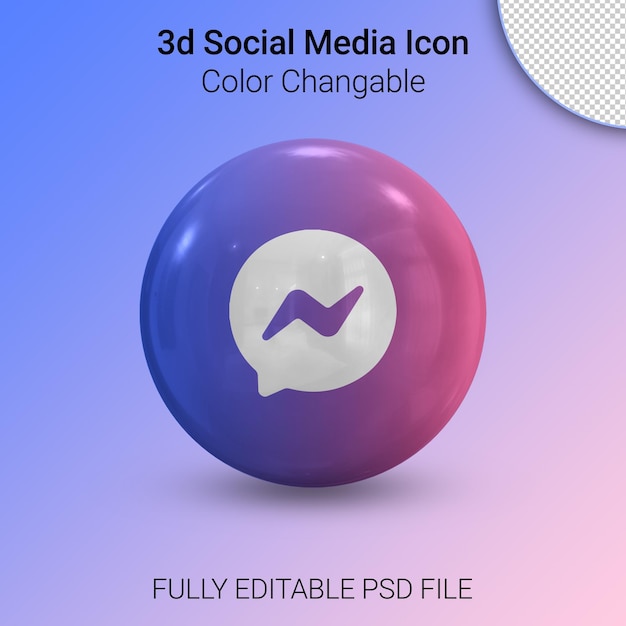 3d Color Changable Social Media Icons