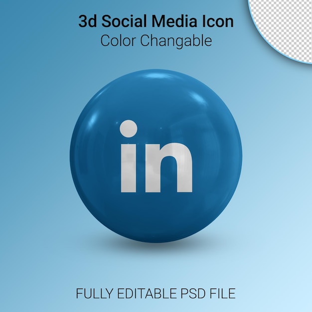 3d Color Changable Social Media Icons