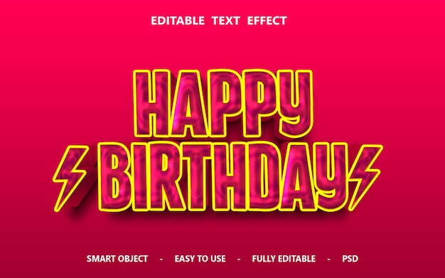 3D Colorful Text Effect Pink