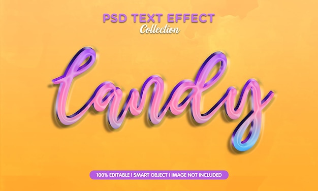 PSD 3d colorfull candy text template