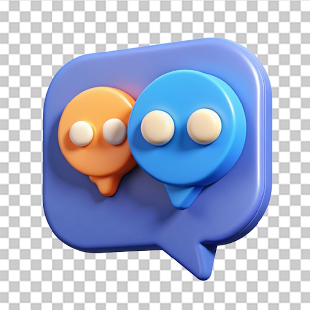 3D Comment icon Chat conversation talk chatting comment communication icon Trendy and modern vector in 3d style