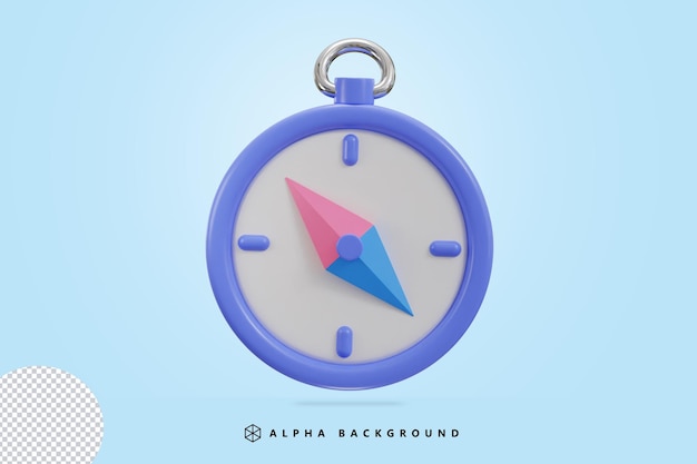 3d compass navigation icon vector illustration