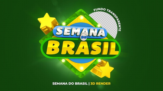 3d composition in portuguese week in Brazil