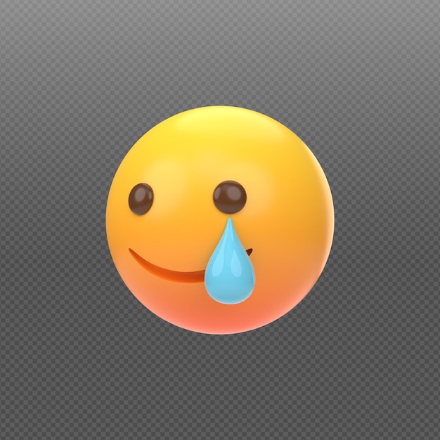 3D concept rendering of emoticon