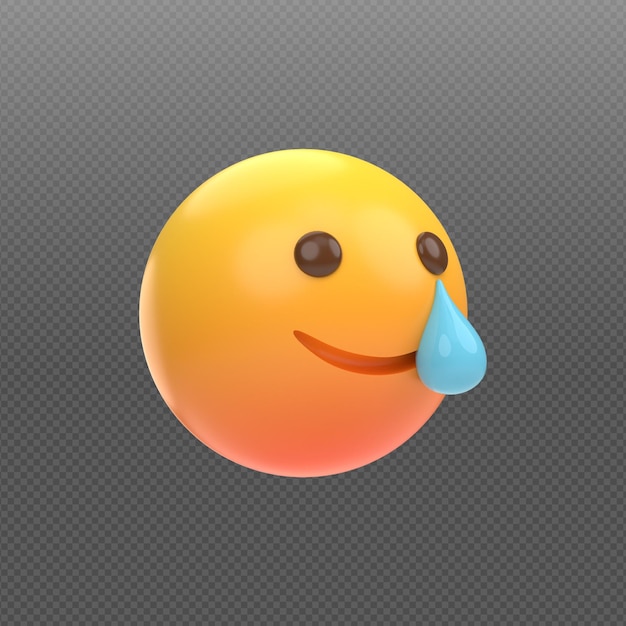 3D concept rendering of emoticon