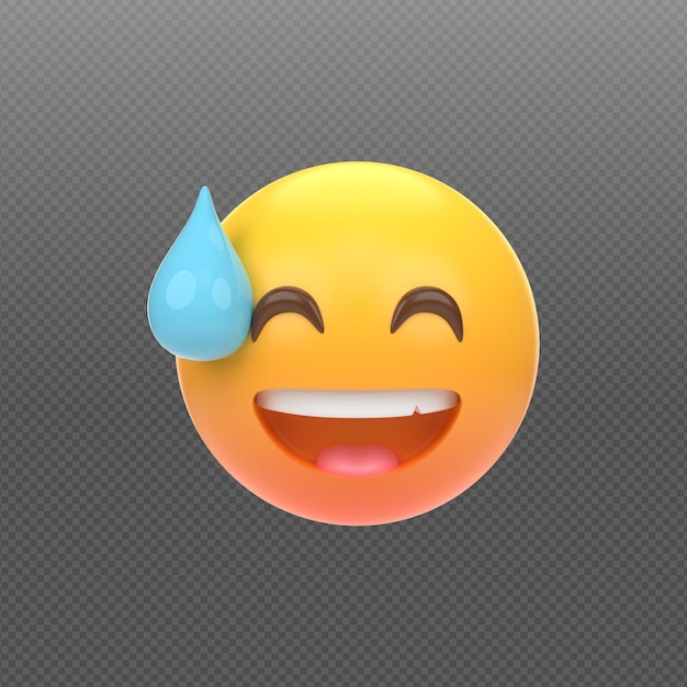 3D concept rendering of emoticon